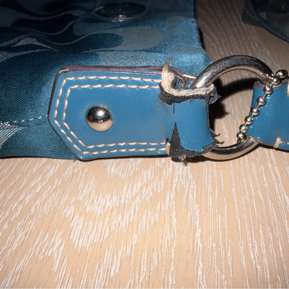 Coach Rehab Dark Teal and Gray Crossbody& Shoulder Bag - Picture 7 of 14